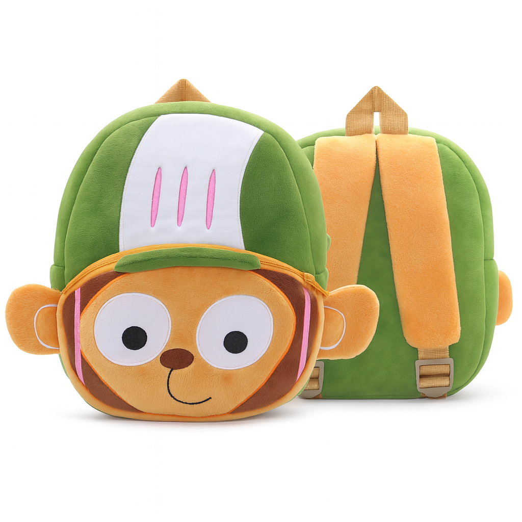 Zoo plush kids schoolbag