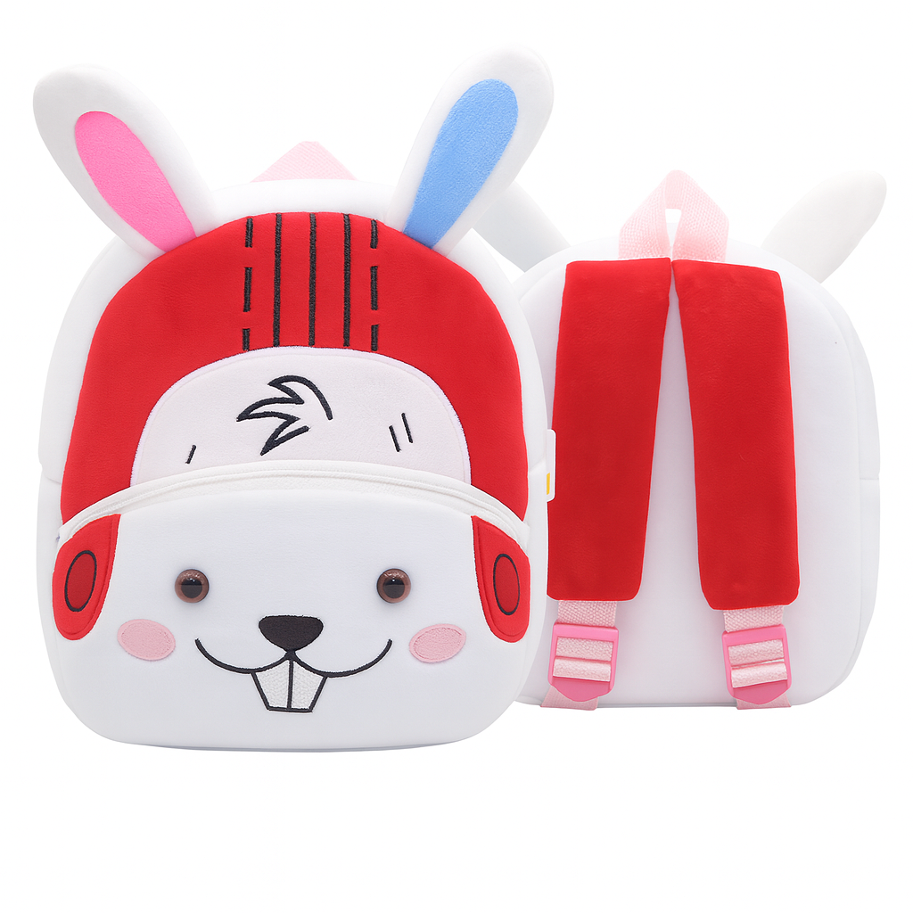 Zoo plush kids schoolbag