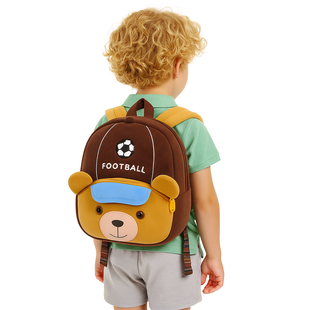 Zoo plush kids schoolbag