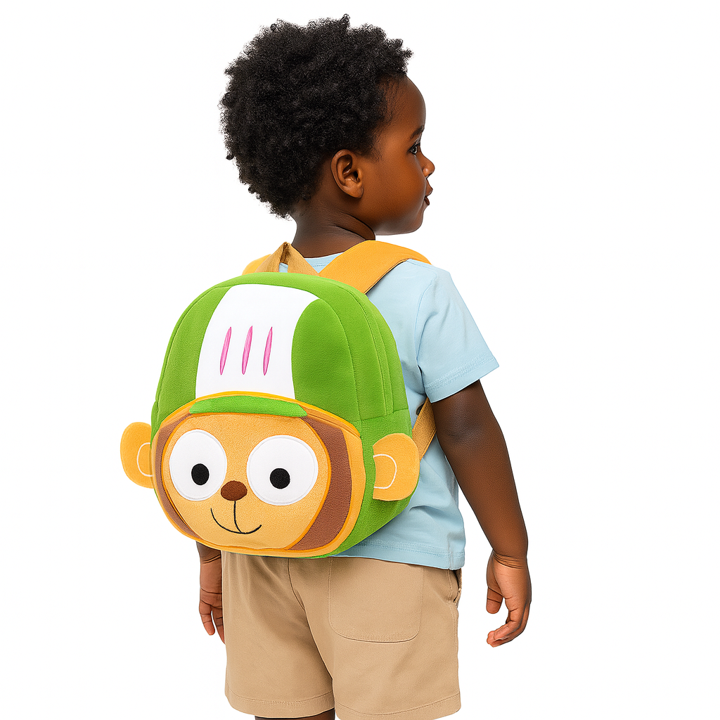 Zoo plush kids schoolbag