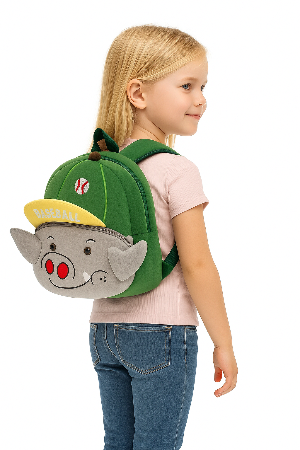 Zoo plush kids schoolbag