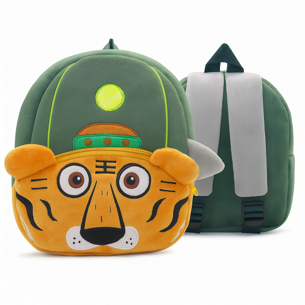 Zoo plush kids schoolbag