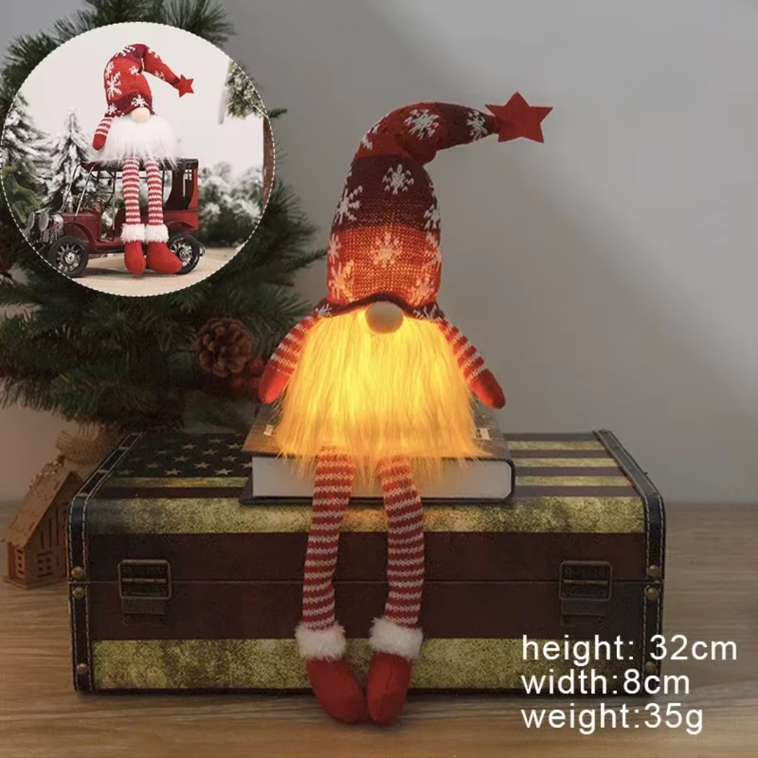 Christmas Light Gnome Doll - Cozy Holiday Decoration with Warm Glow