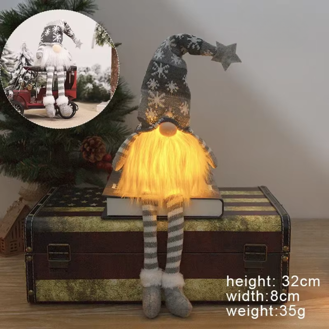 Christmas Light Gnome Doll - Cozy Holiday Decoration with Warm Glow