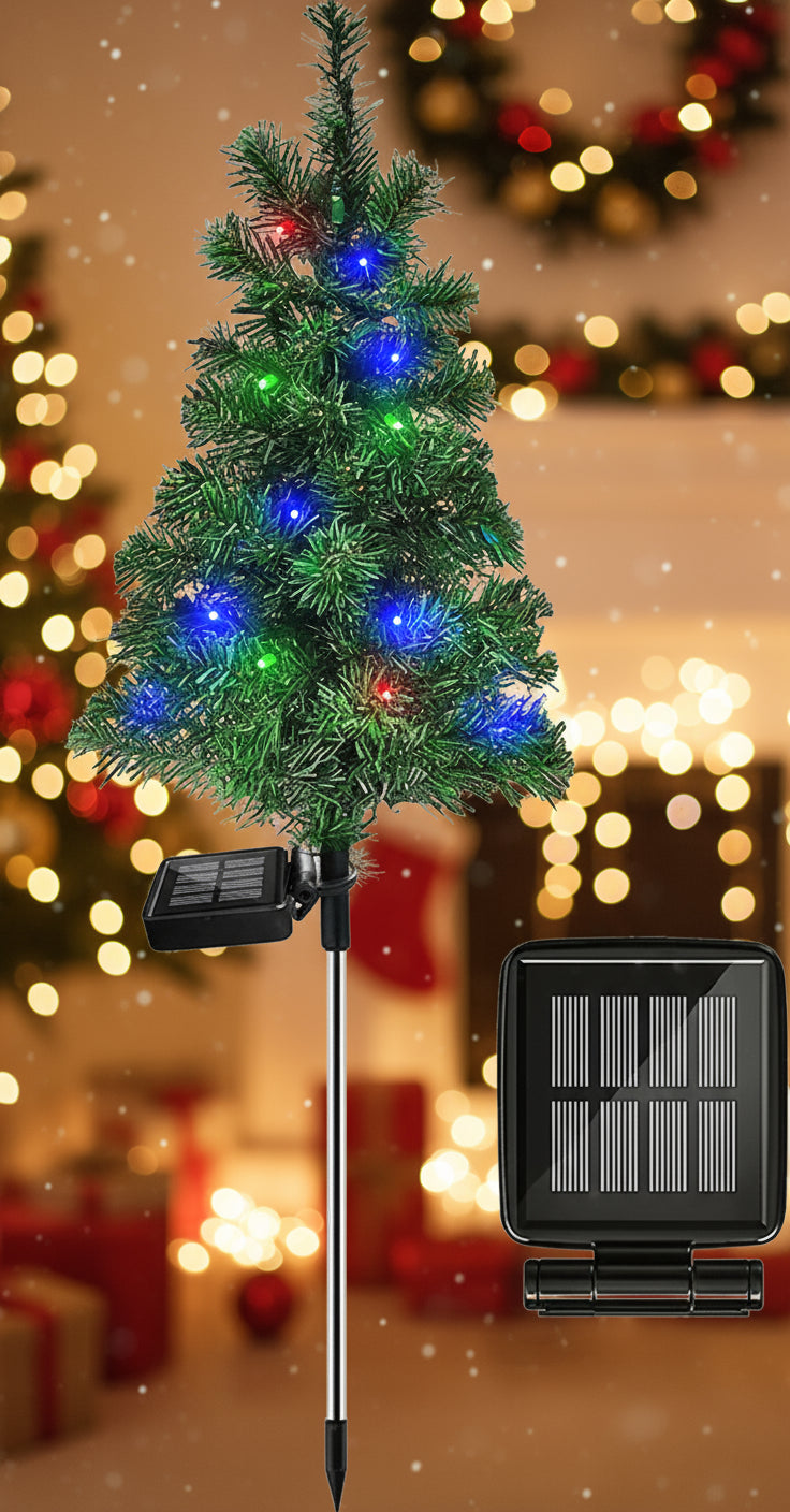 Solar Christmas Tree – Magical Cord-Free Holiday Lighting for Your Home & Garden