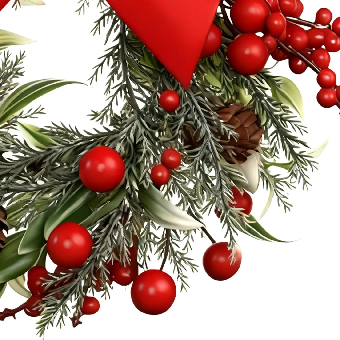 Elegant Christmas Wreath - Timeless Festive Charm for Your Home