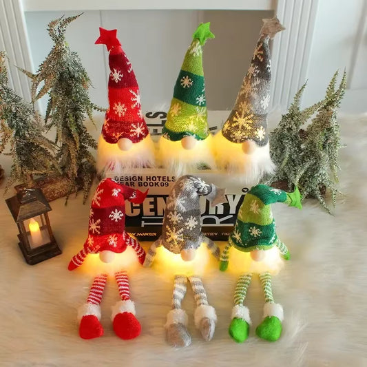 Christmas Light Gnome Doll - Cozy Holiday Decoration with Warm Glow
