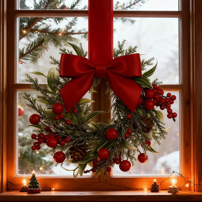 Elegant Christmas Wreath - Timeless Festive Charm for Your Home