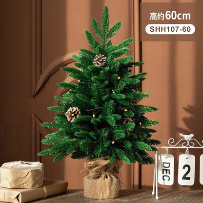 Mini Christmas Tree - Elegant Small Tree with Lights for a Festive Touch