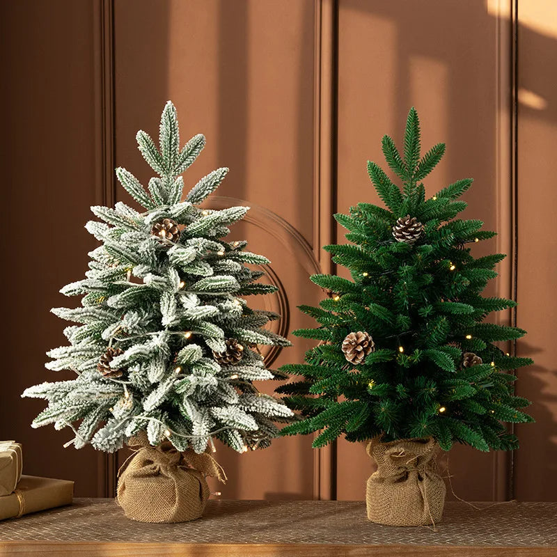 Mini Christmas Tree - Elegant Small Tree with Lights for a Festive Touch