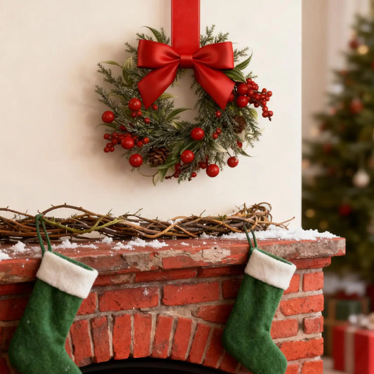 Elegant Christmas Wreath - Timeless Festive Charm for Your Home