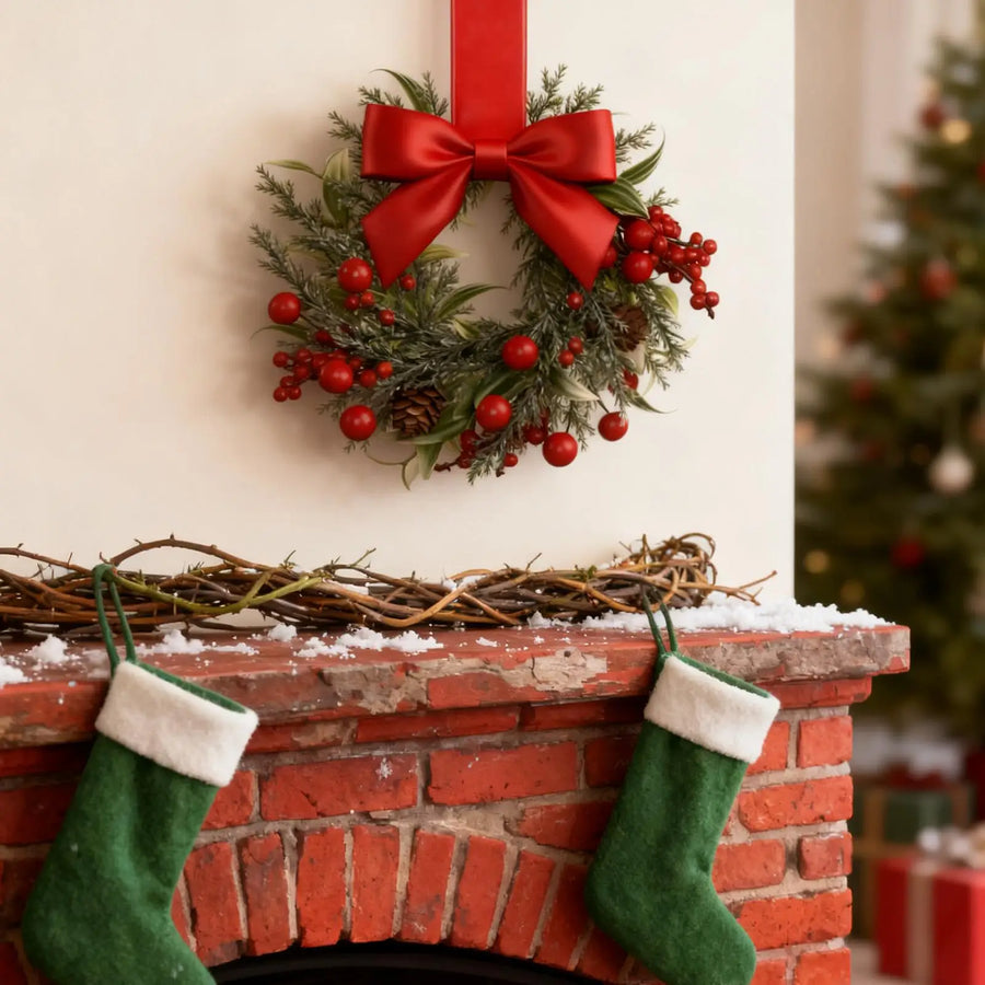 Elegant Christmas Wreath - Timeless Festive Charm for Your Home