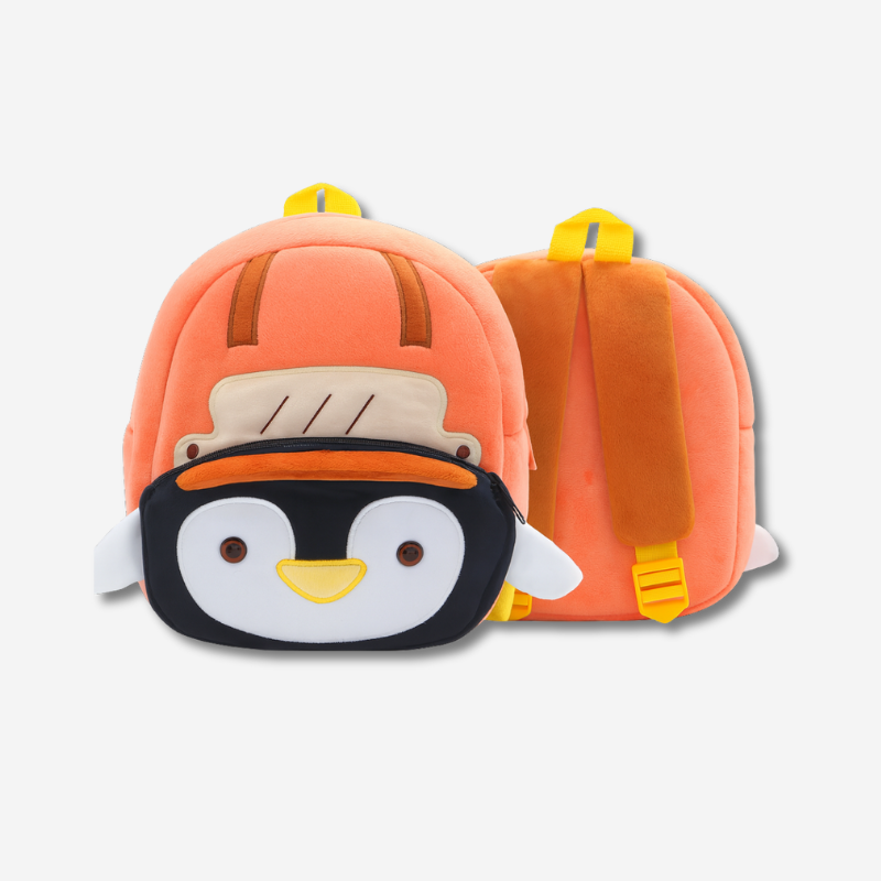 Zoo plush kids schoolbag