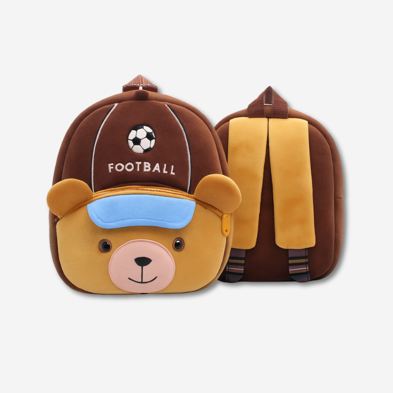 Zoo plush kids schoolbag