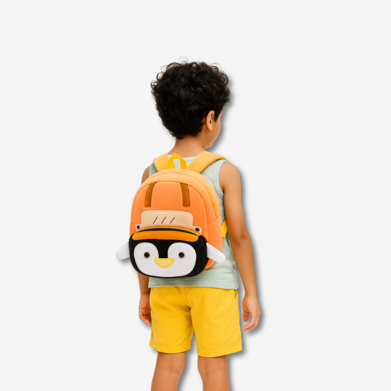 Zoo plush kids schoolbag